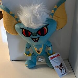 NWT Toy Factory Gremlins Blue Plush Toy with White Hair